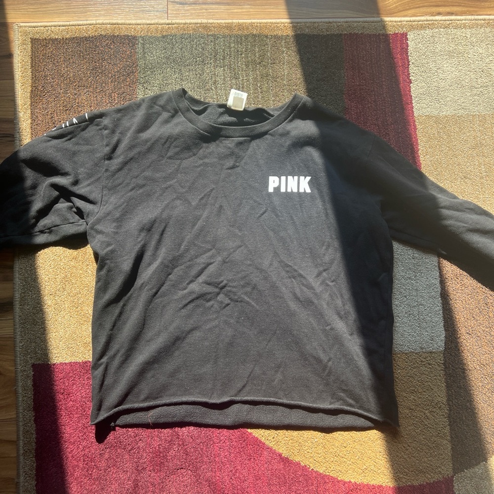 PINK Victoria's Secret Black Crew Neck Sweater